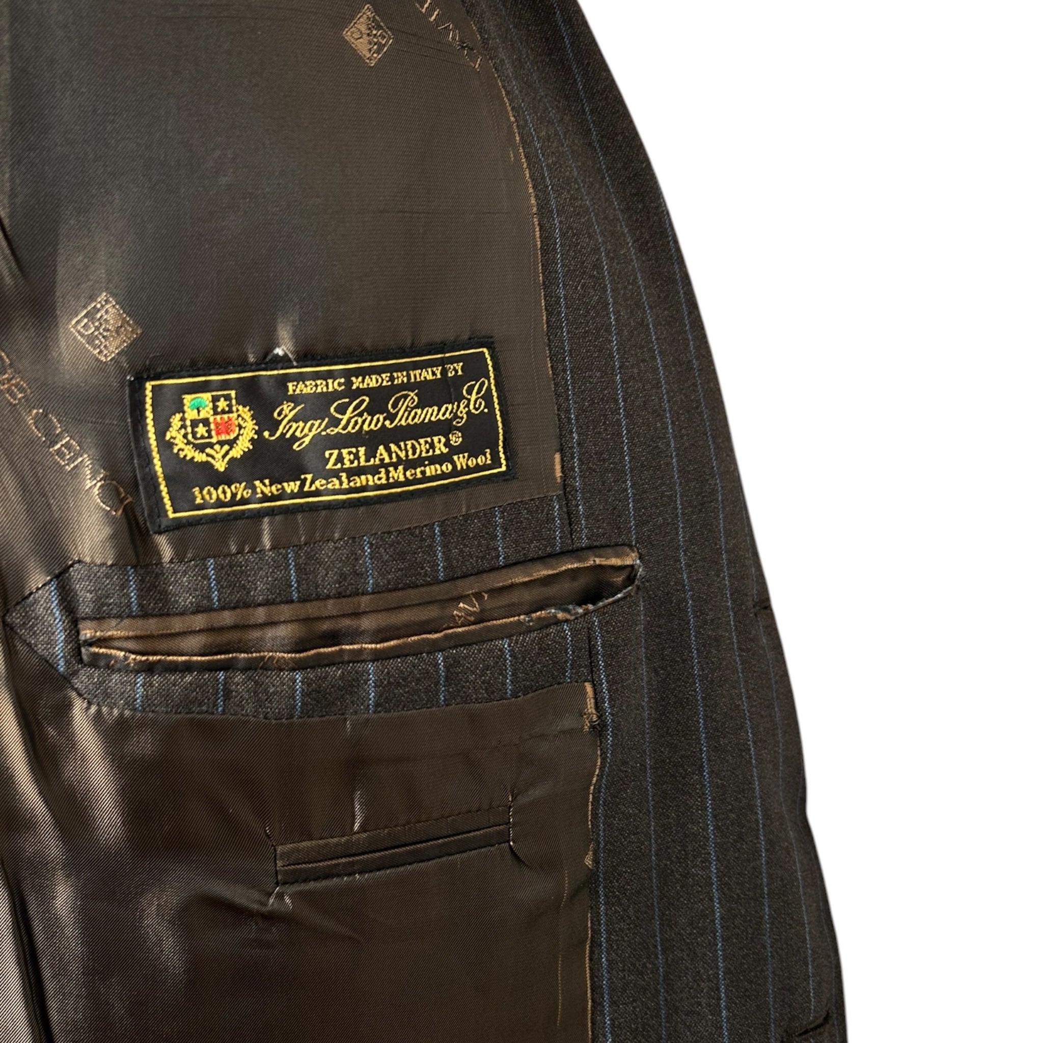 Giacca Sartoriale Gessata Vintage Davide Cenci x Loro Piana - Anni ‘80/90
