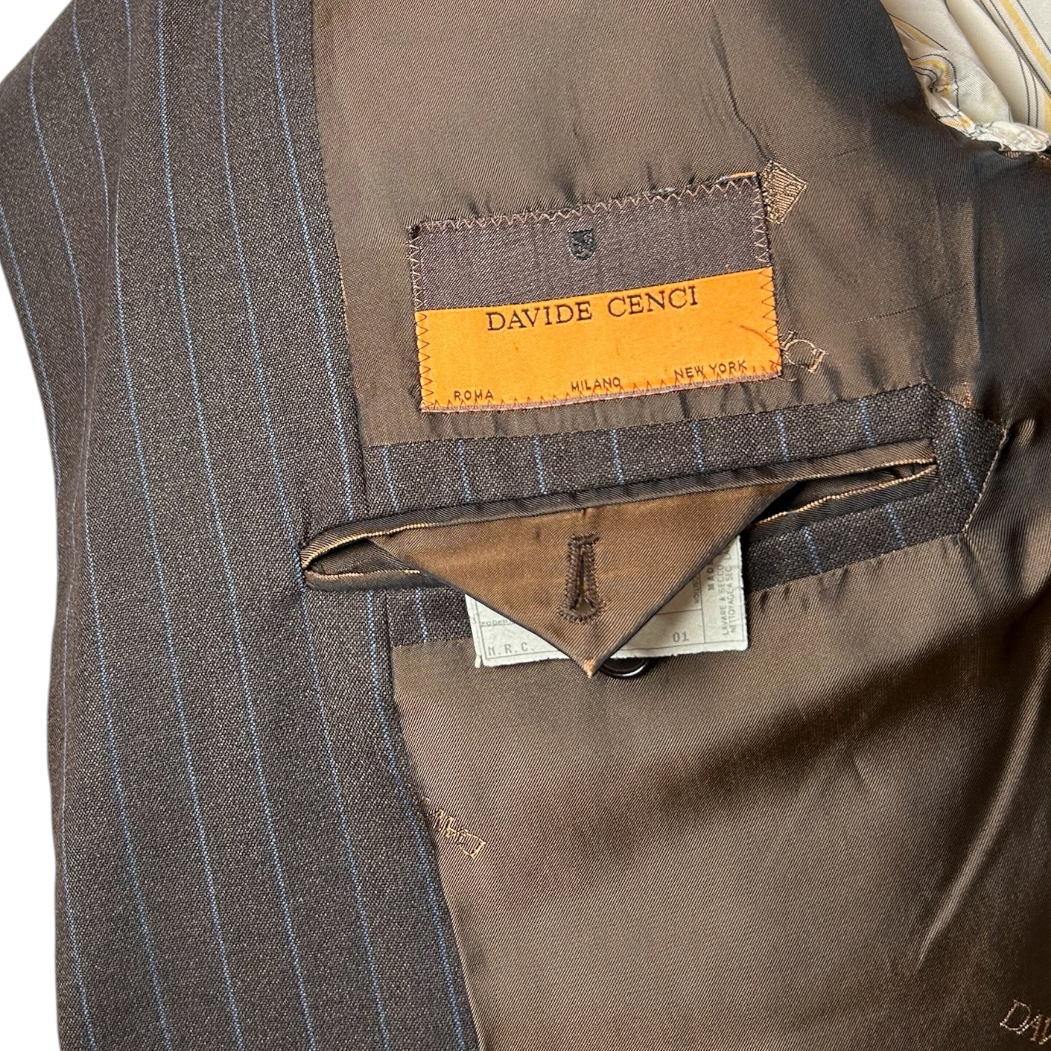 Giacca Sartoriale Gessata Vintage Davide Cenci x Loro Piana - Anni ‘80/90