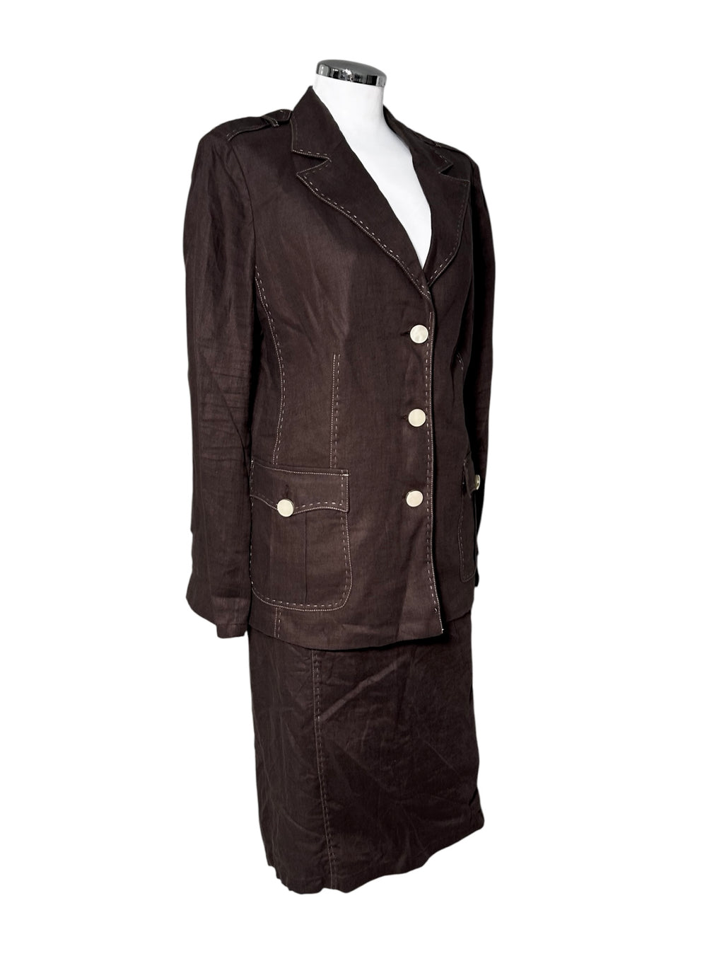 Completo Vintage Delia Ferrari in Lino – Anni '80/'90